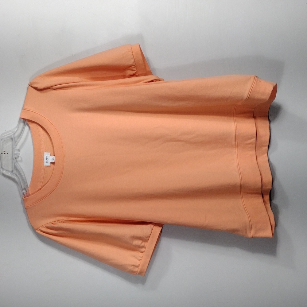 NWT J. Crew Puff Sleeve Orange Peach Top size 2X